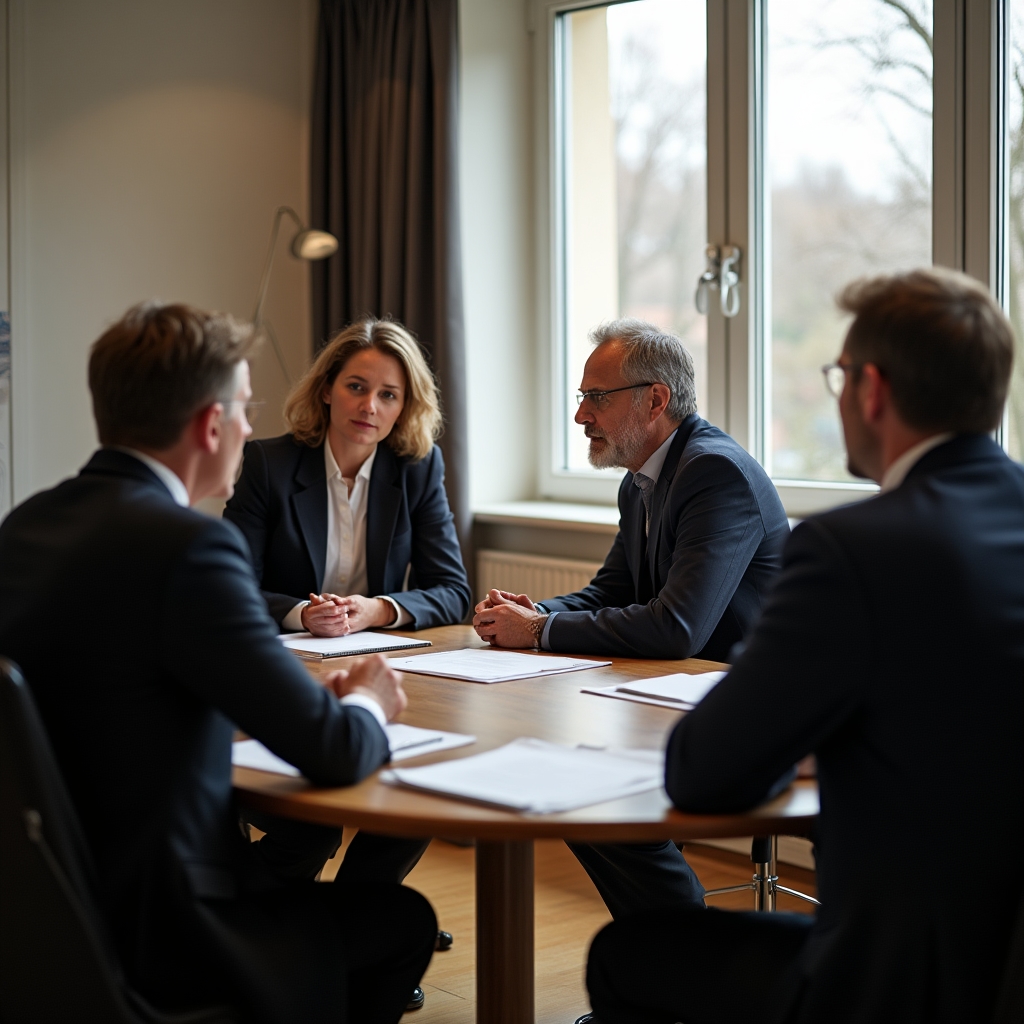 Mittelständisches Führungsteam in einer Entscheidungssitzung